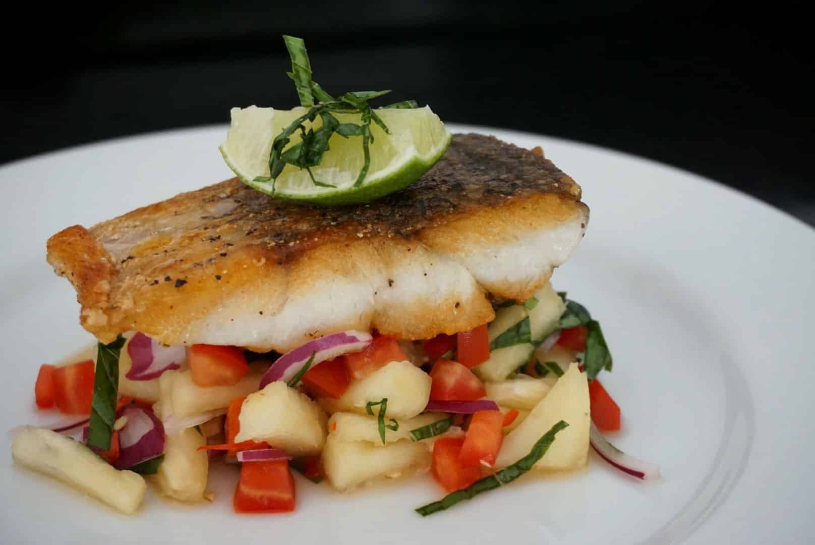 Panfried Sea Bass With Pineapple Salsa – Big 7 Travel 1 panfried-sea-bass-with-pineapple-salsa-–-big-7-travel